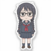 Saki Yoshida Chibi Dark Manga Art Sticker (Voorkant)