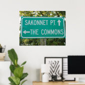 Sakonnet Point, de Commons, Little Compton, RI Poster (Thuiskantoor)