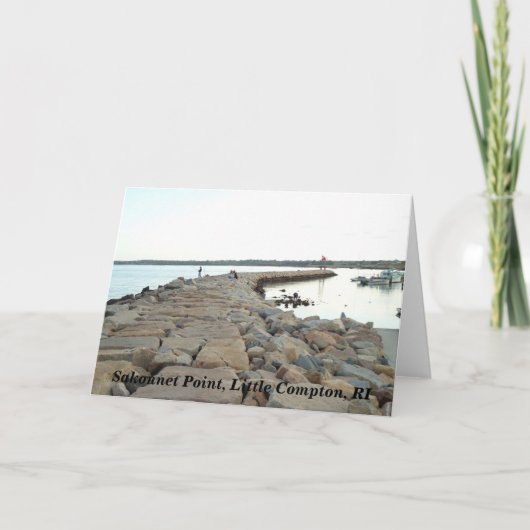 Sakonnet Point golfbreker, Little Compton, RI LC Kaart (Voorkant)