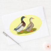 Saksen Ducks Ovale Sticker (Envelop)
