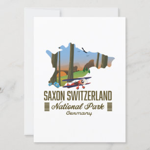 Saksisch Zwitserland Nationaal Park Duitsland kaar