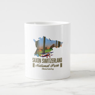 Saksisch Zwitserland Nationaal Park Duitsland kaar Extra Grote Beker
