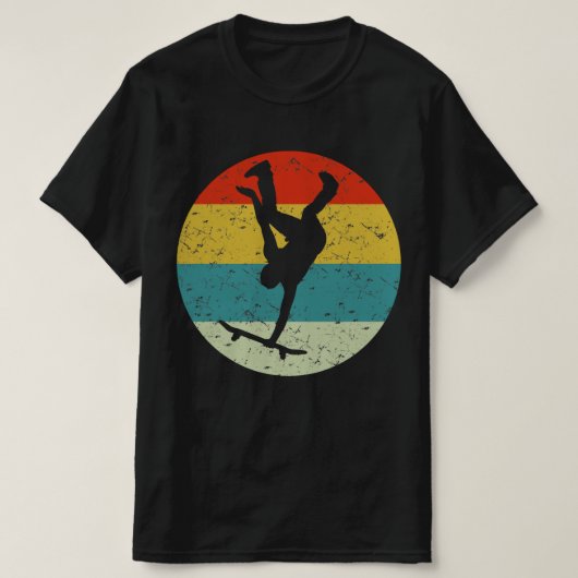 SAKTEBOARD retro  silhouette 70s T-shirt (Design voorkant)