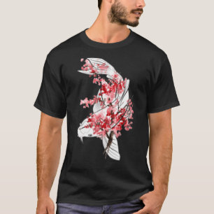Sakuara Koi Carp Nishikigoi Fish Japanse kunst T-shirt