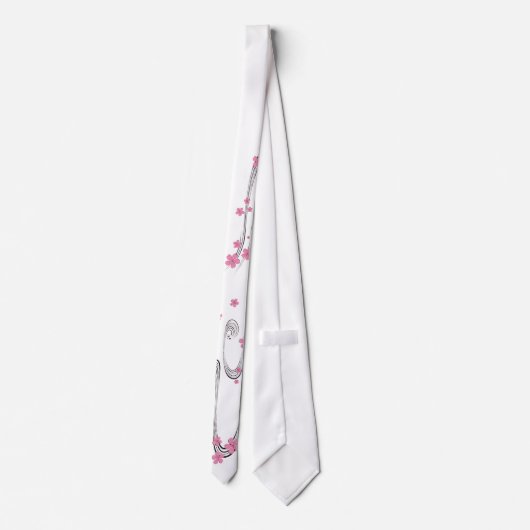 Sakura au-dessus de rivière - cravate de (Dos)