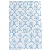 Sakura Baby Blue - White Medium Cadeauzakje (Achterkant)
