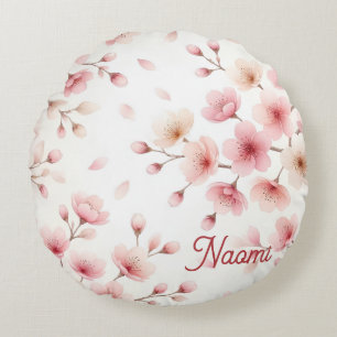Sakura Beweging Naadloos Patroon Vrouwelijke Maa Rond Kussen