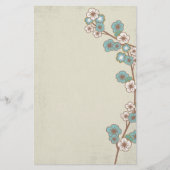 Sakura bleu fleurit la papeterie (Devant)