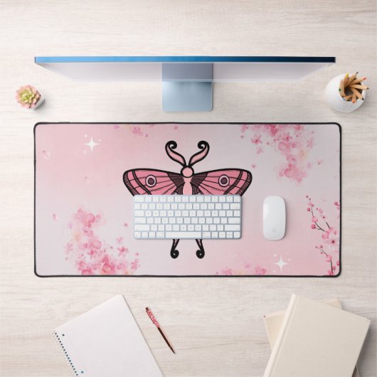 Sakura Bliss, Fond de Sakura à Papillon Rose (Bureau 1)