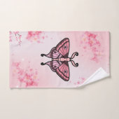 Sakura Bliss, Pink Moth, Arrière - plan Sakura (Serviette à main)