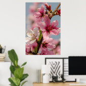 Sakura bloem, roze Japanse bloem Poster (Thuiskantoor)