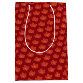 Sakura Bloemen Bloeien voor Lunar New Year Red Gol Medium Cadeauzakje