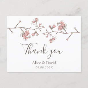 Sakura Blossom Bloemen Dankjewel Kaart