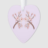 Sakura Blossom Branch Heart Acrylic Ornament (voorkant)