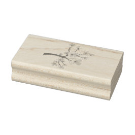Sakura Blossom Branch Heart Rubberstempel
