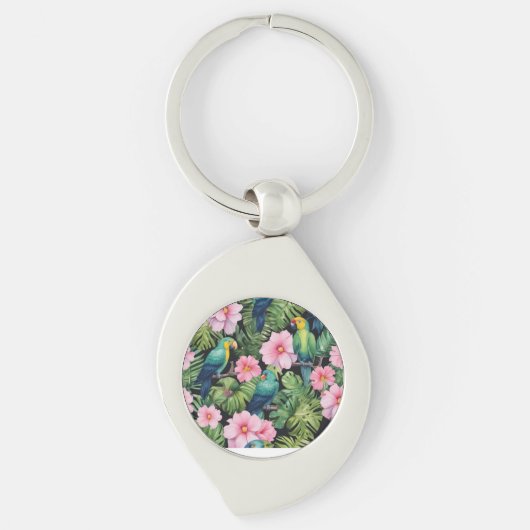 Sakura Blossom Patroon spelen Sleutelhanger (Voorkant)