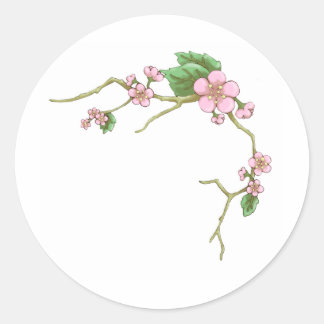 Sakura Blossom Ronde Sticker