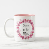 Sakura Blossom Wreath Sera Bientôt Mme Mug (Gauche)