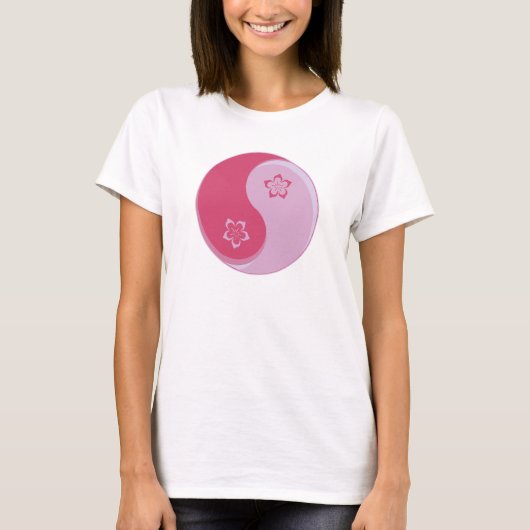 Sakura Blossom Yin Yang T-shirt (Voorkant)