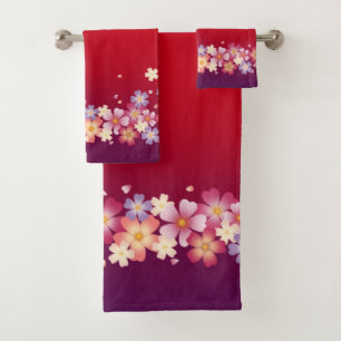 Sakura Blossoms Mixtes Kimono Style Rouge & Purple