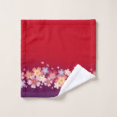 Sakura Blossoms Mixtes Kimono Style Rouge & Purple (Gant de toilette)