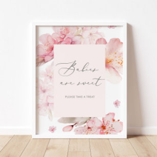 Sakura blozend roze bloemige Baby's zijn lief Post Poster