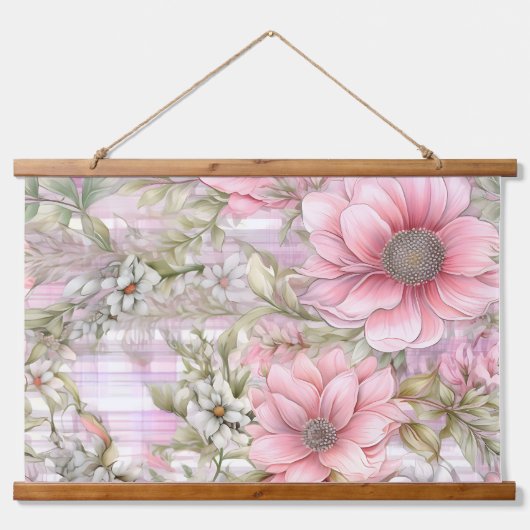 Sakura Blush Serenade Botanical Hangend Wandkleed (Voorkant)