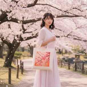 Sakura Boom Berg Meer Tote Tas Japanische Kers