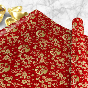 Sakura boombloesem en symbool van de draak cadeaupapier