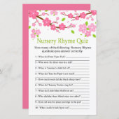 Sakura branch Nursery Rhyme Quiz baby shower game (Voorkant / Achterkant)