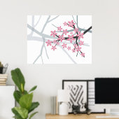 Sakura Branch Original Canvas afdrukken Poster (Thuiskantoor)