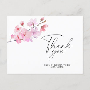 Sakura - bruiloft feest dankkaart briefkaart