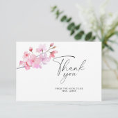 Sakura - carte de remerciements de douche nuptiale (Debout devant)