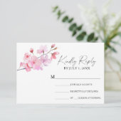 Sakura - Carte RSVP de mariage (Debout devant)