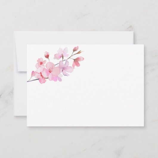 Sakura - Carte RSVP de mariage (Dos)