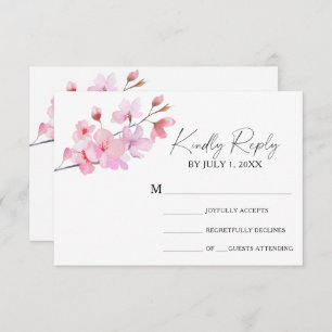 Sakura - Carte RSVP de mariage