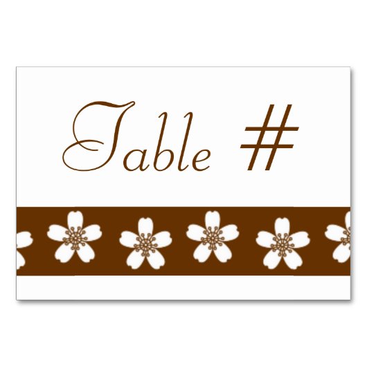 Sakura charmant sur carte de table au chocolat (Devant)