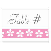Sakura charmant sur la carte de table rose pétale (Dos)