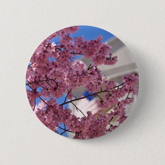 Sakura Cherry Blossom Americana Ronde Button 5,7 Cm (Voorkant)