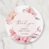 Sakura cherry blossom baby shower bedankjes labels (Voorkant)