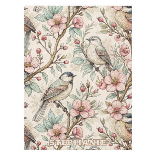  Sakura Cherry Blossom & Bird Aesthetic 2 Tafelkleed