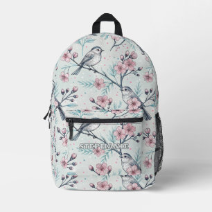 Sakura Cherry Blossom & Bird Aesthetic 4 Bedrukte Rugzak