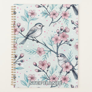 Sakura Cherry Blossom & Bird Aesthetic 4 Planner