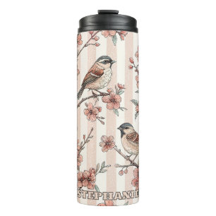Sakura Cherry Blossom & Bird Aesthetic 6 Thermosbeker