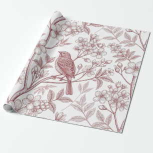  Sakura Cherry Blossom & Bird Esthetisch 1 Cadeaupapier