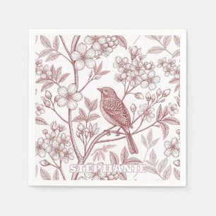 Sakura Cherry Blossom & Bird Esthetisch 1 Servet