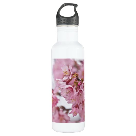 Sakura Cherry Blossom Bleek Pink Waterfles (Voorkant)