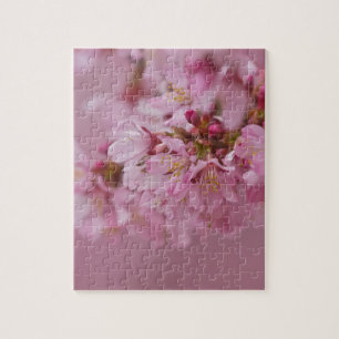 Sakura Cherry Blossom Bleke roze reflecties Legpuzzel