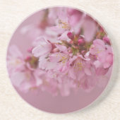 Sakura Cherry Blossom Bleke roze reflecties Zandsteen Onderzetter (Voorkant)
