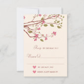 Sakura/Cherry Blossom Branch Wedding RSVP (Voorkant)